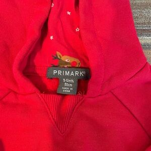 Adorable Bundle Primark Bright Red Reindeer winter set and Santa sweater.